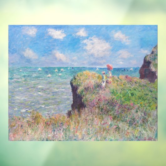 Claude Monet - Cliff Walk in Pourville Fensteraufkleber (Blatt 3)