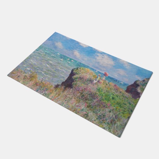 Claude Monet - Cliff Walk in Pourville Fußmatte (Schrägansicht)