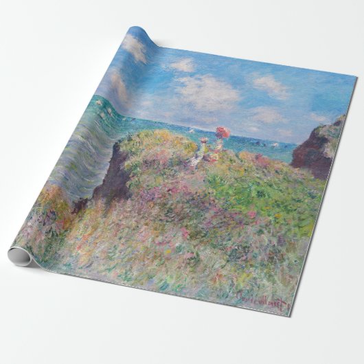 Claude Monet - Cliff Walk in Pourville Geschenkpapier (Ungerollt)