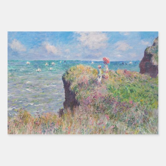 Claude Monet - Cliff Walk in Pourville Geschenkpapier Set (Vorderseite 2)