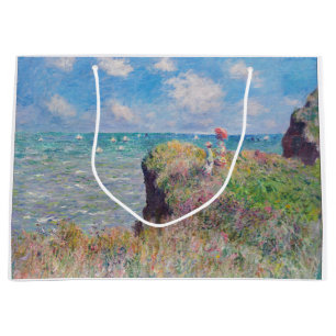 Claude Monet - Cliff Walk in Pourville Große Geschenktüte