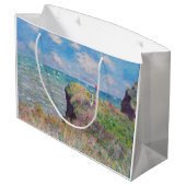 Claude Monet - Cliff Walk in Pourville Große Geschenktüte (Rückseite Schrägansicht)