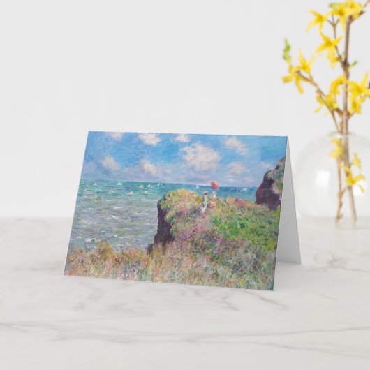 Claude Monet - Cliff Walk in Pourville Karte (Gelbe Blume)