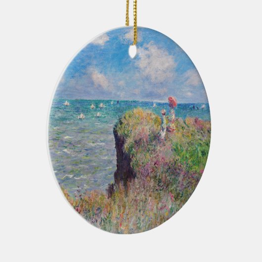 Claude Monet - Cliff Walk in Pourville Keramik Ornament (Rechts)