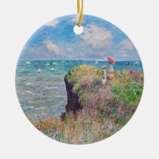 Claude Monet - Cliff Walk in Pourville Keramik Ornament (Vorne)
