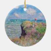 Claude Monet - Cliff Walk in Pourville Keramik Ornament (Hinten)