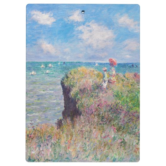 Claude Monet - Cliff Walk in Pourville Klemmbrett (Rückseite)