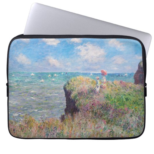 Claude Monet - Cliff Walk in Pourville Laptopschutzhülle (Vorderseite)