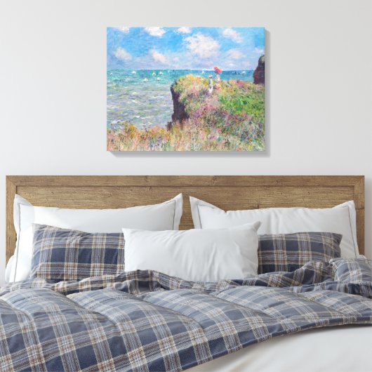 Claude Monet - Cliff Walk in Pourville Leinwanddruck (Insitu (Schlafzimmer))