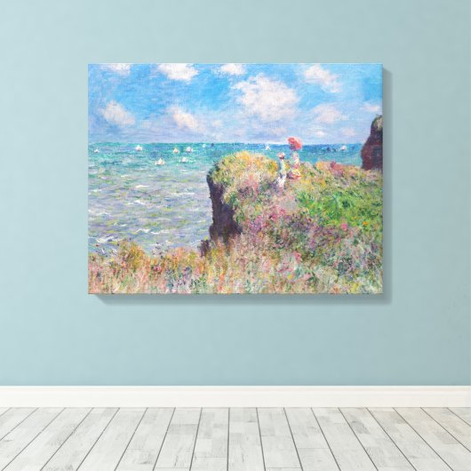 Claude Monet - Cliff Walk in Pourville Leinwanddruck (Insitu (Holzboden))