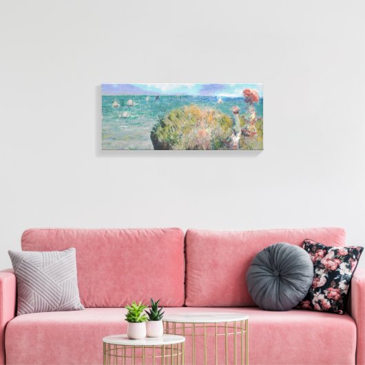 Claude Monet: Cliff Walk in Pourville Leinwanddruck (Insitu (Wohnzimmer))