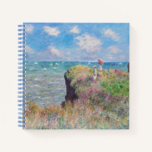 Claude Monet - Cliff Walk in Pourville Notizblock (Vorderseite)