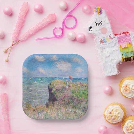 Claude Monet - Cliff Walk in Pourville Pappteller (Party)