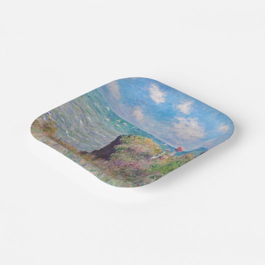 Claude Monet - Cliff Walk in Pourville Pappteller (Gewinkelt)