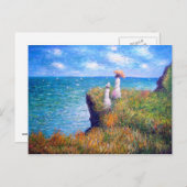 Claude Monet: Cliff Walk in Pourville Postkarte (Vorne/Hinten)