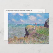 Claude Monet - Cliff Walk in Pourville Postkarte (Vorne/Hinten)