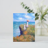 Claude Monet: Cliff Walk in Pourville Postkarte (Stehend Vorderseite)