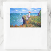 Claude Monet: Cliff Walk in Pourville Rechteckiger Aufkleber (Tasche)