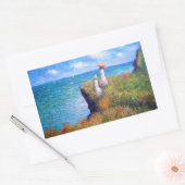 Claude Monet: Cliff Walk in Pourville Rechteckiger Aufkleber (Umschlag)