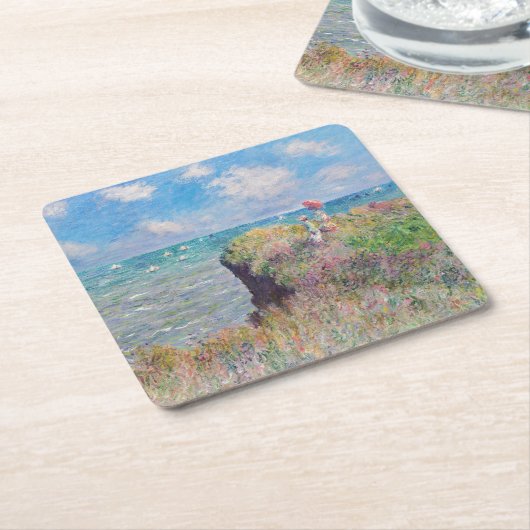 Claude Monet - Cliff Walk in Pourville Rechteckiger Pappuntersetzer (angewinkelt)