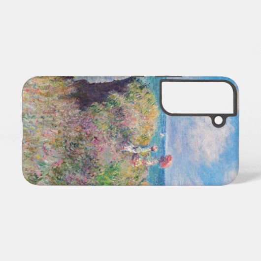 Claude Monet - Cliff Walk in Pourville Samsung Galaxy Hülle (Rückseite (Horizontal))