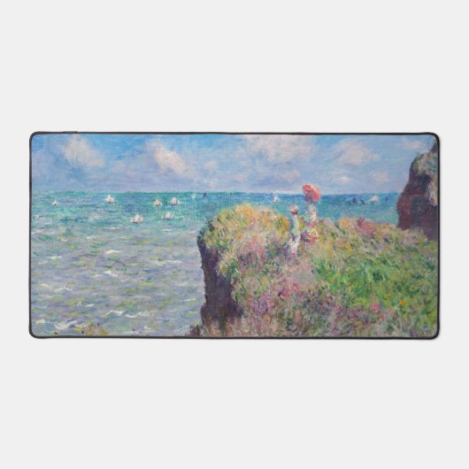 Claude Monet - Cliff Walk in Pourville Schreibtischunterlage (Vorderseite)