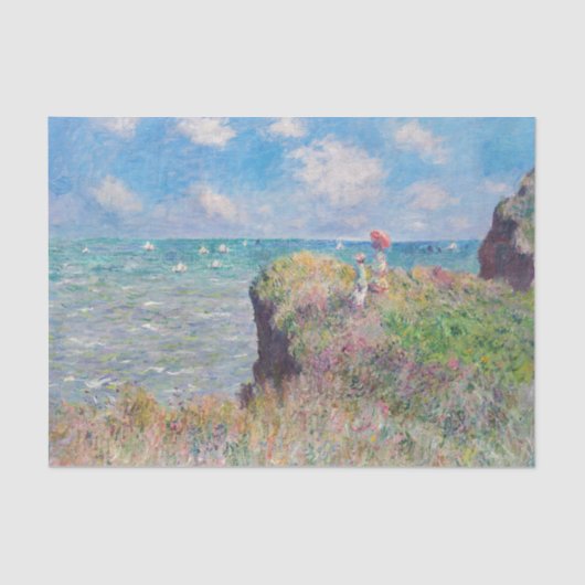 Claude Monet - Cliff Walk in Pourville Seidenpapier (Vorderseite)