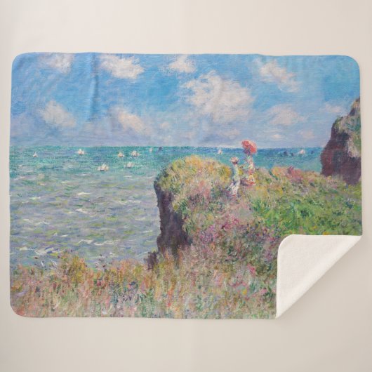 Claude Monet - Cliff Walk in Pourville Sherpadecke (Vorderseite (Horizontal))