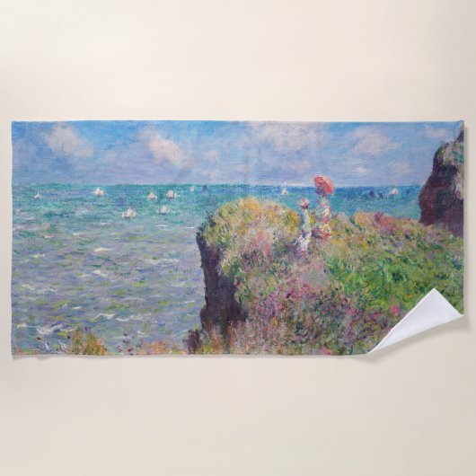 Claude Monet - Cliff Walk in Pourville Strandtuch (Vorderseite)