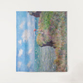 Claude Monet - Cliff Walk in Pourville Wandteppich (Vorderseite)