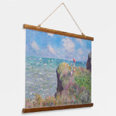 Claude Monet - Cliff Walk in Pourville Wandteppich Mit Holzrahmen (Gewinkelt)