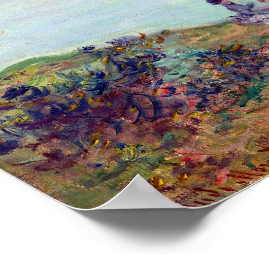 Claude Monet Cliffs bei Pourville Poster (Ecke)