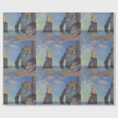Claude Monet Cliffs von Etretat Impressionist Pain Geschenkpapier (Flach)