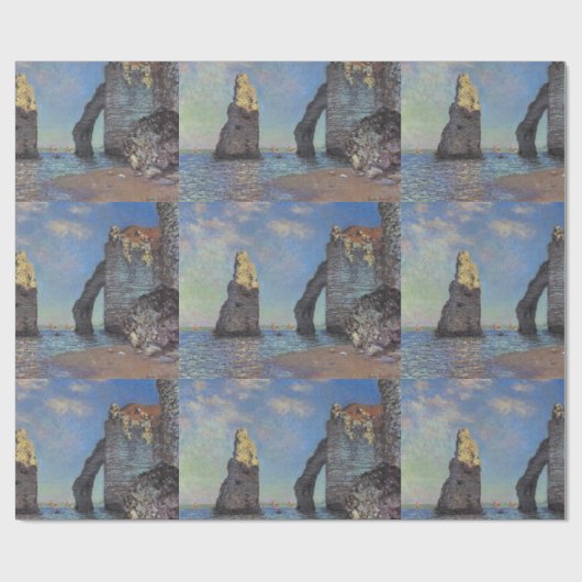 Claude Monet Cliffs von Etretat Impressionist Pain Geschenkpapier (Flach)
