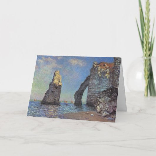 Claude Monet Cliffs von Etretat Impressionist Pain Karte (Vorderseite)