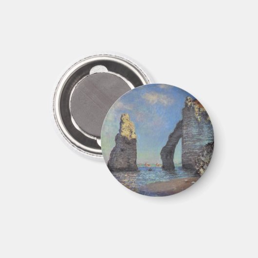 Claude Monet Cliffs von Etretat Impressionist Pain Magnet (Vorderseite/Rückseite)