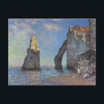 Claude Monet Cliffs von Etretat Impressionist Pain Postkarte<br><div class="desc">Impressionistische Landschaftsmalerei von Claude Monet - Klassische Meisterwerke - Claude Monets beeindruckende Malerserie - Frau im Garten</div>
