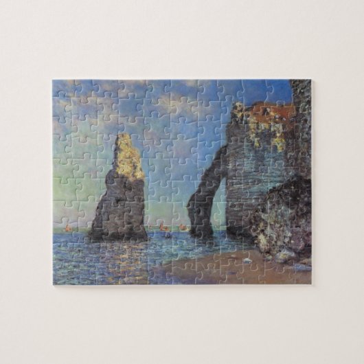 Claude Monet Cliffs von Etretat Impressionist Pain Puzzle (Horizontal)