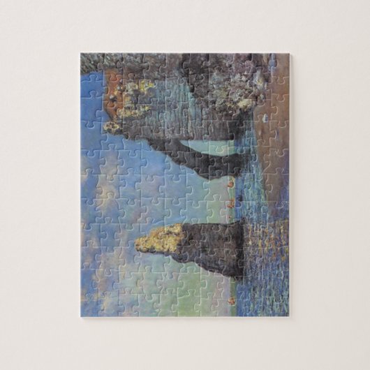 Claude Monet Cliffs von Etretat Impressionist Pain Puzzle (Vertikal)