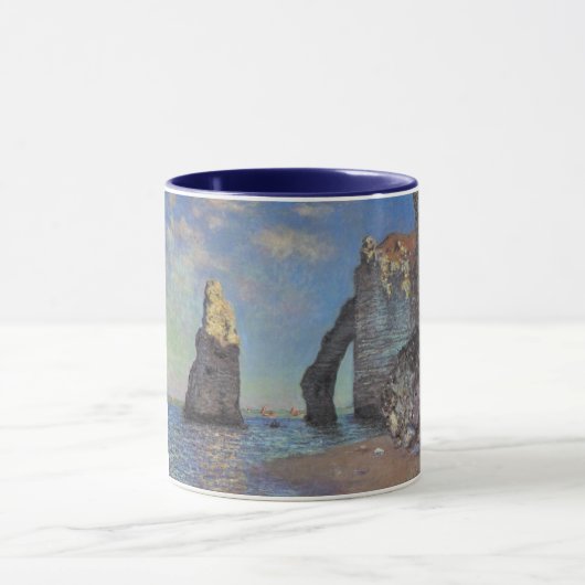 Claude Monet Cliffs von Etretat Impressionist Pain Tasse (Zentrum)