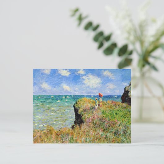 Claude Monet Clifftop Walk Postkarte (Stehend Vorderseite)