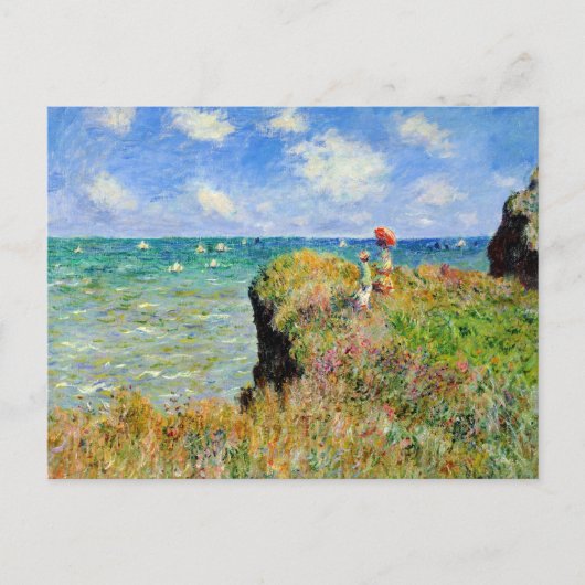 Claude Monet Clifftop Walk Postkarte (Vorderseite)