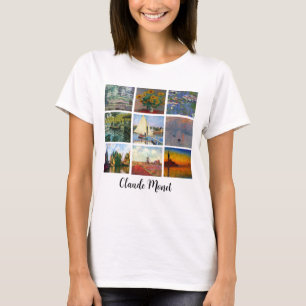 Claude Monet Collage Personalisiert Art Print T-Shirt