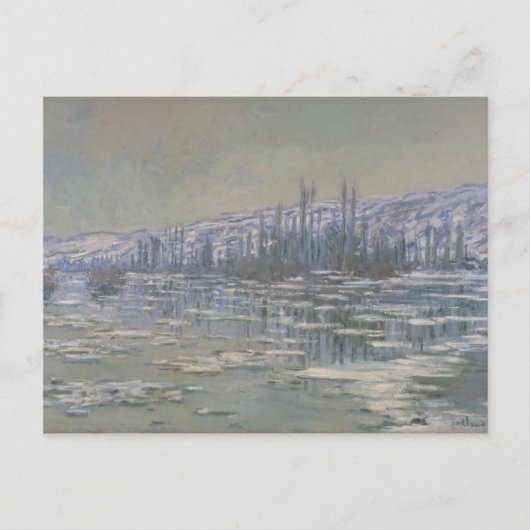 Claude Monet - Das Aufbrechen des Eises Postkarte (Vorderseite)