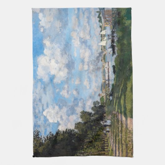 Claude Monet - Das Becken in Argentinien Geschirrtuch (Vertikal)