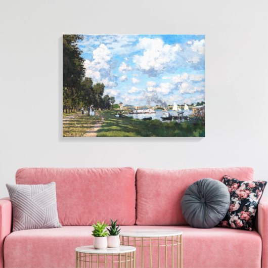 Claude Monet - Das Becken in Argentinien Leinwanddruck (Insitu (Wohnzimmer))