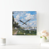 Claude Monet - Das Becken in Argentinien Quadratische Wanduhr (Zuhause)