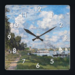 Claude Monet - Das Becken in Argentinien Quadratische Wanduhr<br><div class="desc">Das Becken in Argenteuil / Le Bassin d'Argenteuil von Claude Monet im Jahr 1872</div>