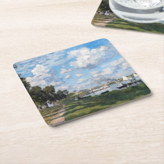 Claude Monet - Das Becken in Argentinien Rechteckiger Pappuntersetzer (angewinkelt)