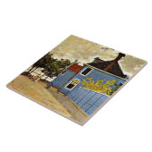 Claude Monet - Das blaue Haus in Zaandam, Fliese (Seite)